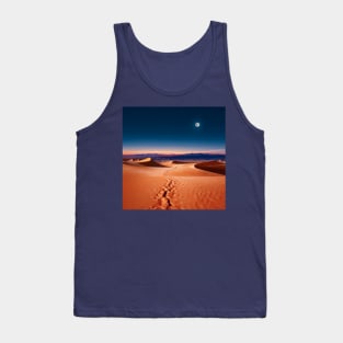 Pathway in Desert Sands Under Moonlight Tank Top